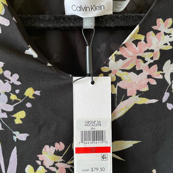 Women’s Floral Print Calvin Klein Blouse - Picture 2 of 3